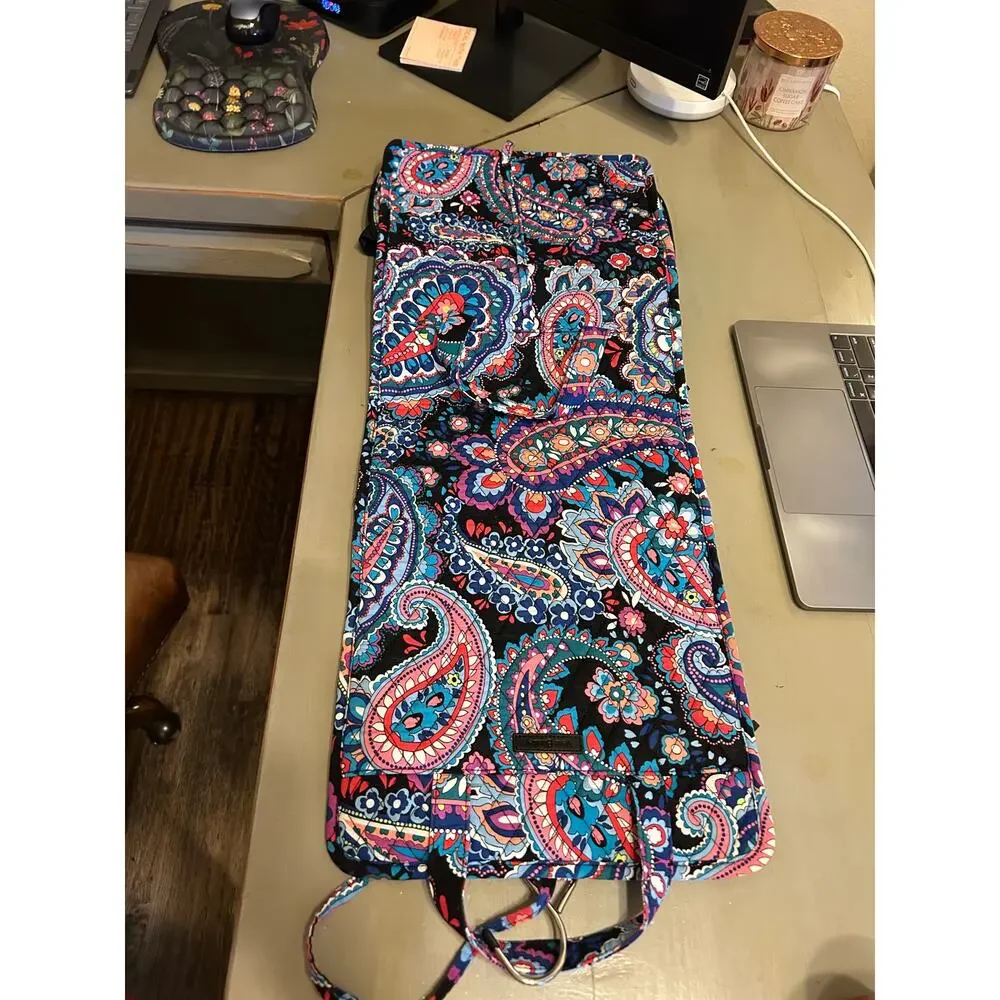 Vera Bradley Black Printed Travel Case Expandable
